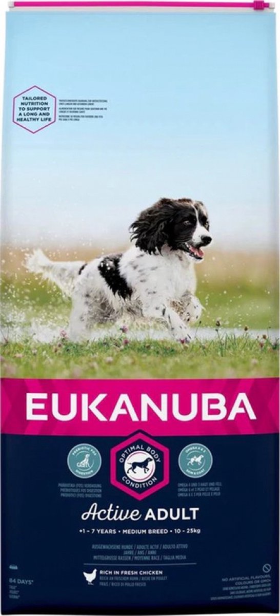 Eukanuba Active Adult Medium Breed Kip - Hondenvoer