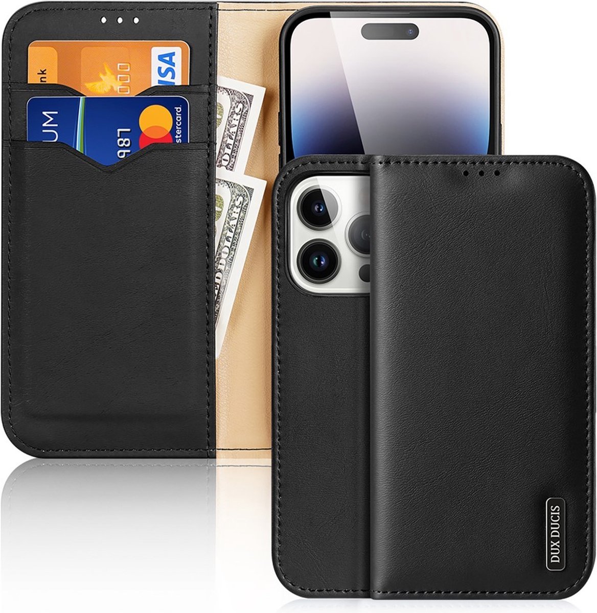 Dux Ducis - Telefoonhoesje geschikt voor iPhone 15 Pro - Hivo Series Case - Zwart