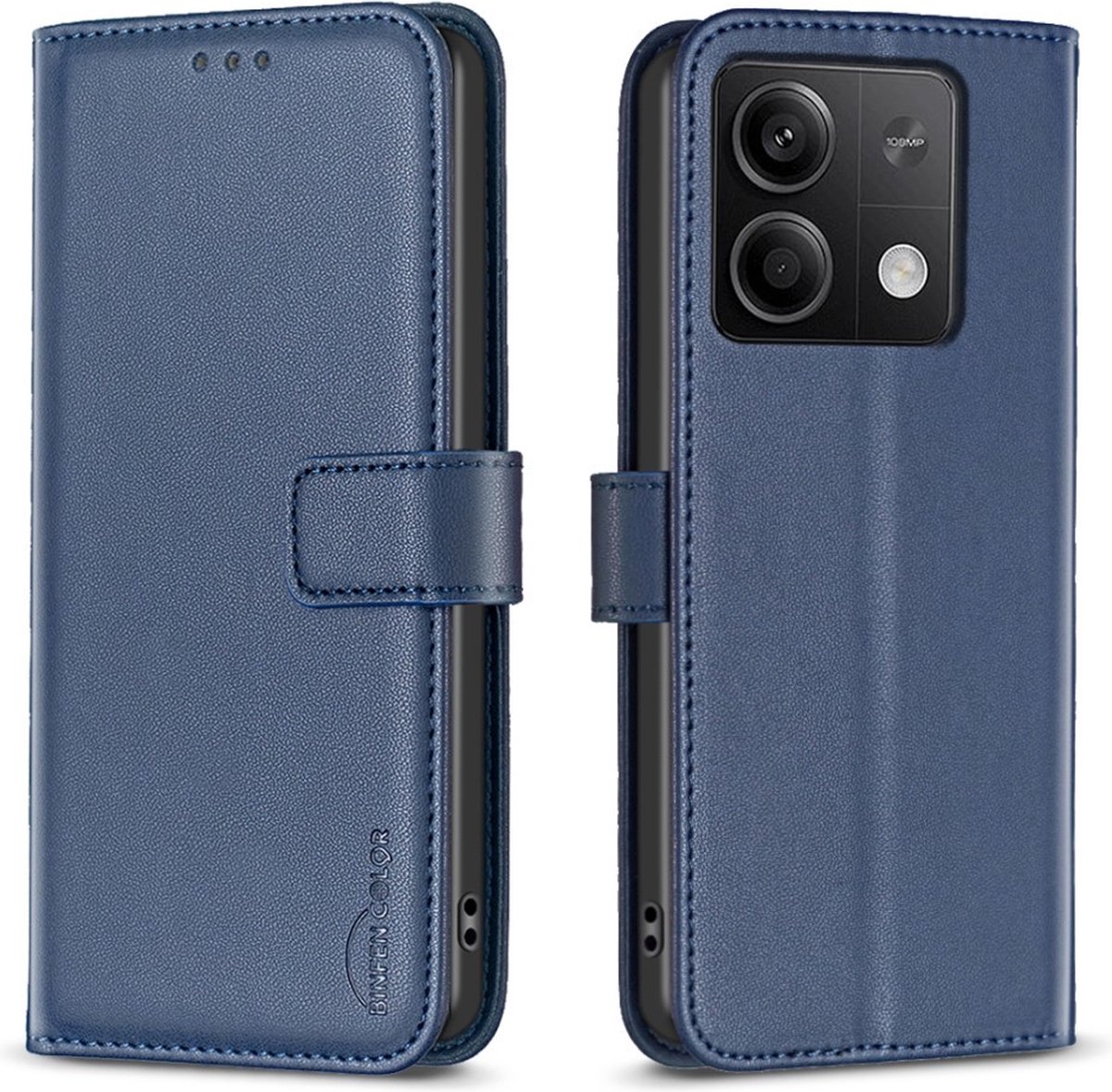 BINFEN Hoesje - Geschikt voor Xiaomi Redmi Note 13 4G Hoesje - BINFEN Book Case - Blauw