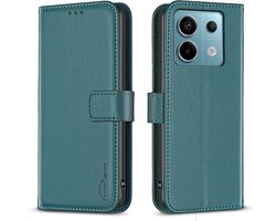 BINFEN Hoesje - Geschikt voor Xiaomi Redmi Note 13 Pro 5G / Poco X6 Hoesje - BINFEN Color Book Case - Groen
