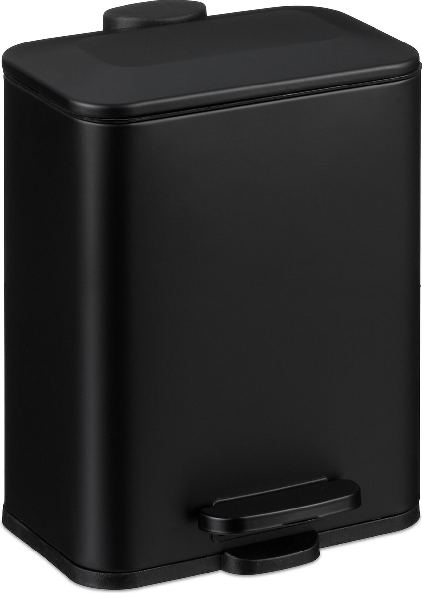 pedaalemmer badkamer - 5 l - softclose - binnenemmer - toilet - zwart