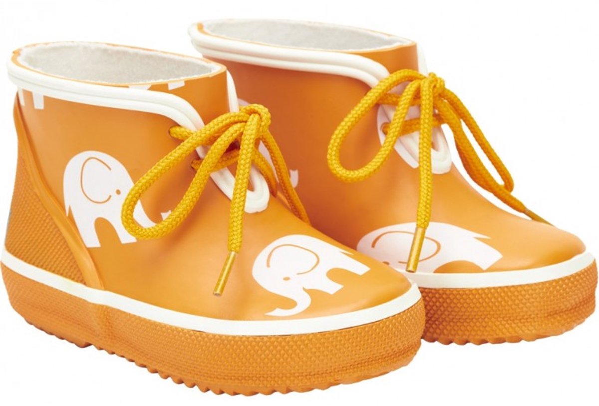 Lage gele kinderregenlaars met Olifanten Print 26