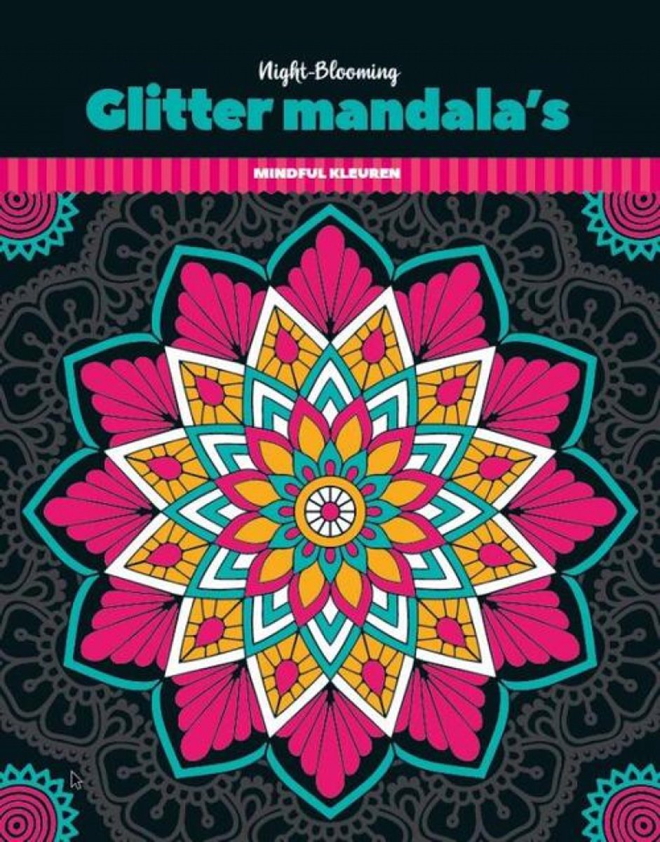 Glitter kleurboek Mandala's - Night Blooming