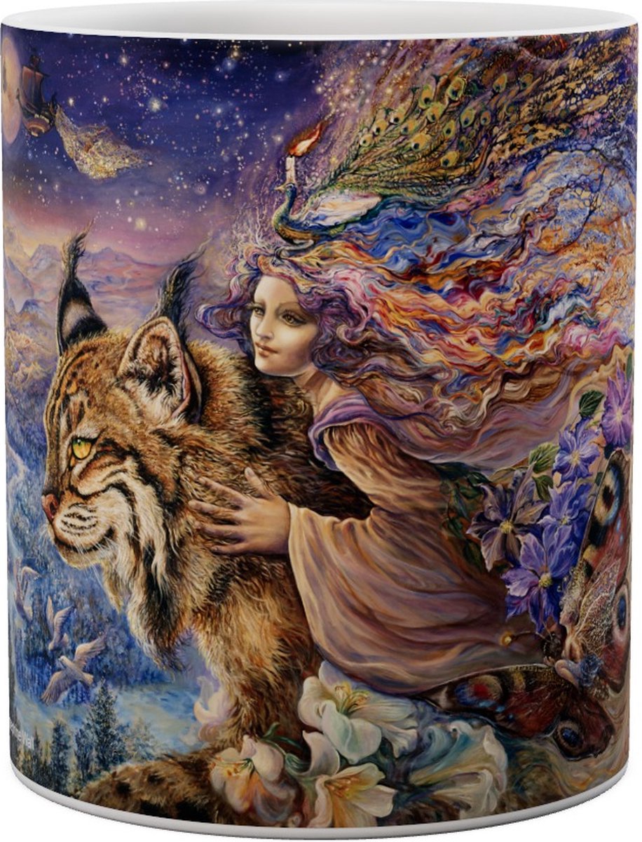 Josephine Wall Fantasy Art - Flight Of The Lynx - Mok 440ml 440
