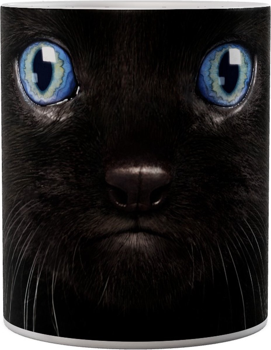 Zwarte Kitten Black Kitten Big Face - Mok 440ml 440