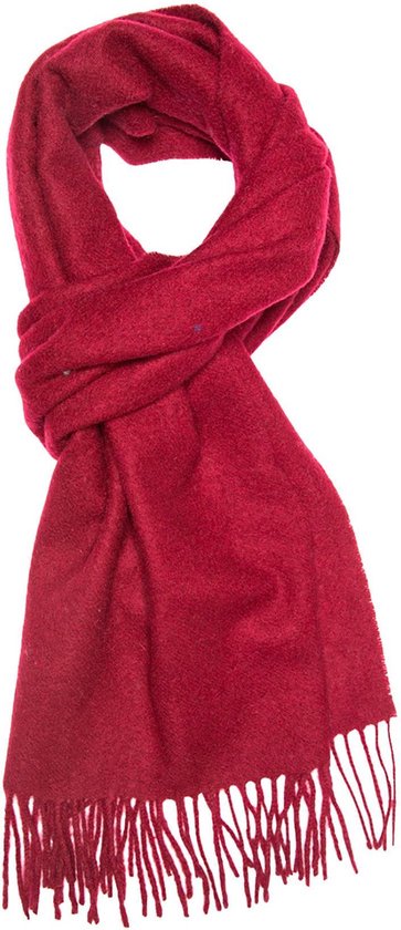 Michaelis heren sjaal (wol) - bordeaux rood | bol.com