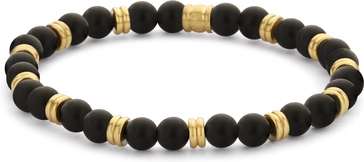 Frank 1967 7FB-0463 natuurstenen armband - stretch - gemengde kleuren