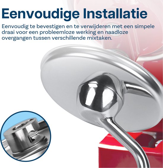 Roestvrijstalen Deeghaak K45DH voor KitchenAid 4,5-5 Quart Tilt-Head Stand Mixers Artisan & Classic Series van MMOBIEL - Vervangende Broodhaak - Mengaccessoire Vervanging - Vaatwasmachinebestendig van MMOBIEL — afbeelding 5