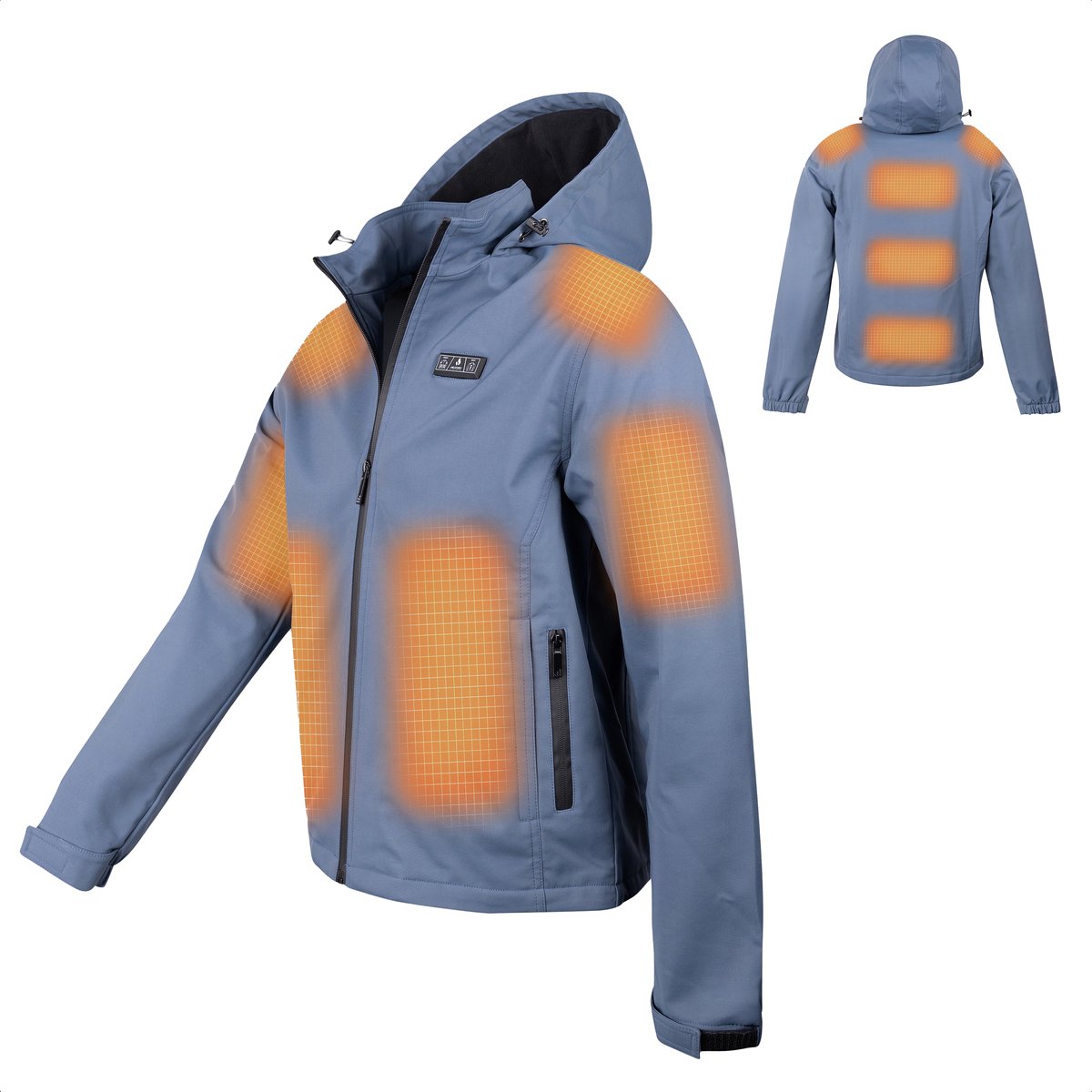 HEATDRY® Clothing - Verwarmde Jas Heren - Softshell Jas Heren - HeatFlex LITE - Navy - Maat: M