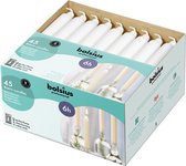 Bolsius Professional Dinerkaarsen Wit - 45 stuks - 18cm lang - Weinig rook en druipvrij