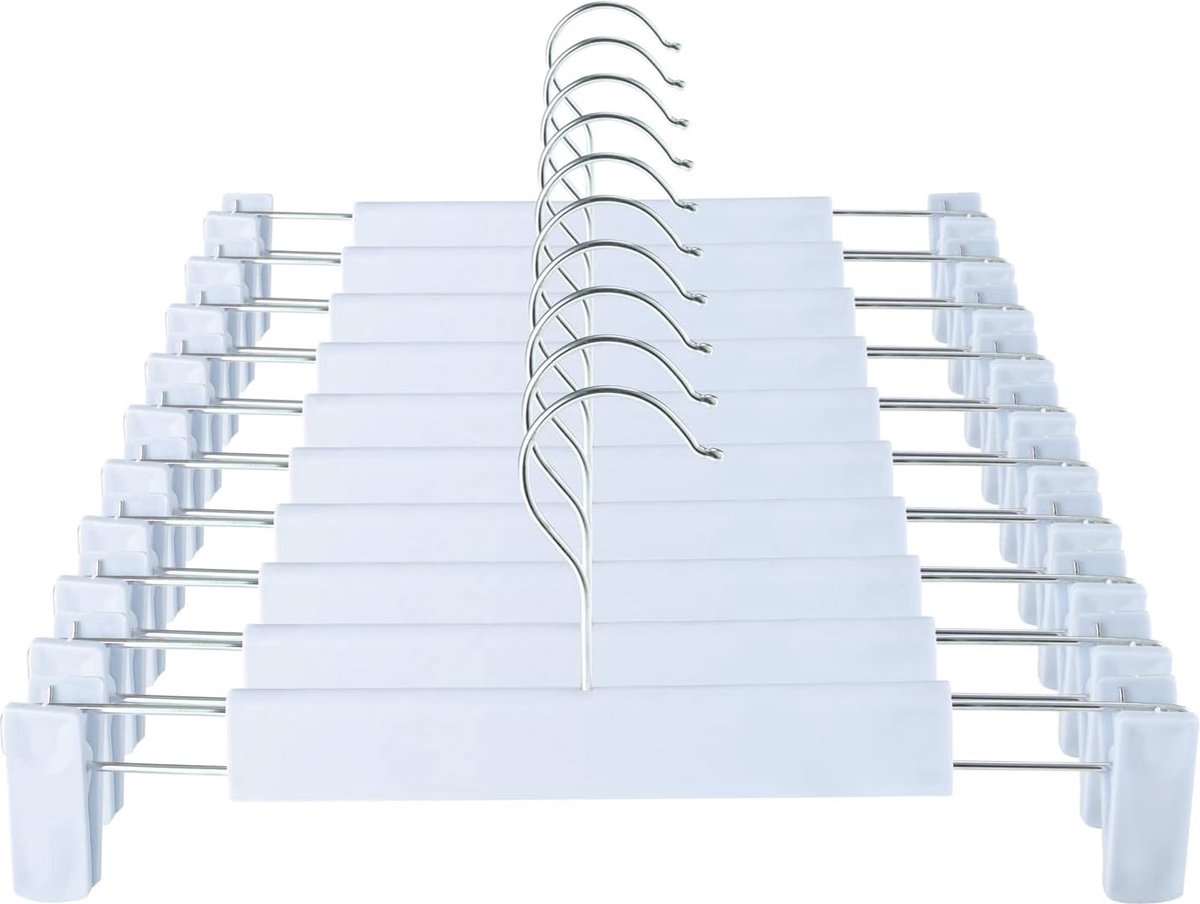 JGS ® Ruimtebesparende Kledinghangers met Verstelbare Clips en Draaibare Haken voor Diverse Kledingstukken