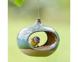 foto van CJ Wildlife - Vierno Diner - Voederhuisje voor tuinvogels - Keramisch ontwerp met staaldraad