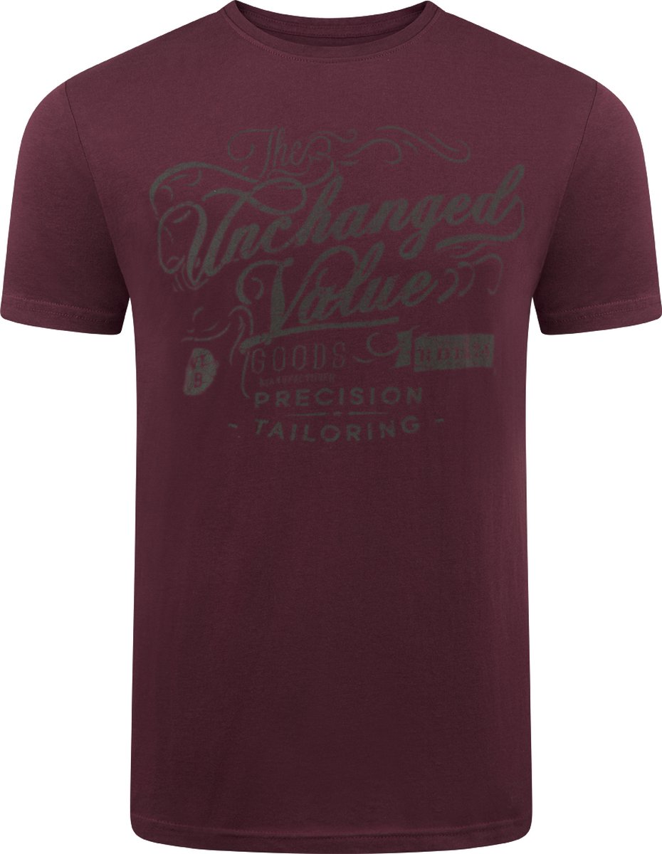 riverso Heren T-Shirt RIVLeon regular fit Rood S Ronde Hals Volwassenen - gemaakt van 100% katoen