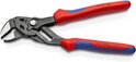 Knipex waterpomptang met rood-blauwe handvatten. Model 86 02 180.