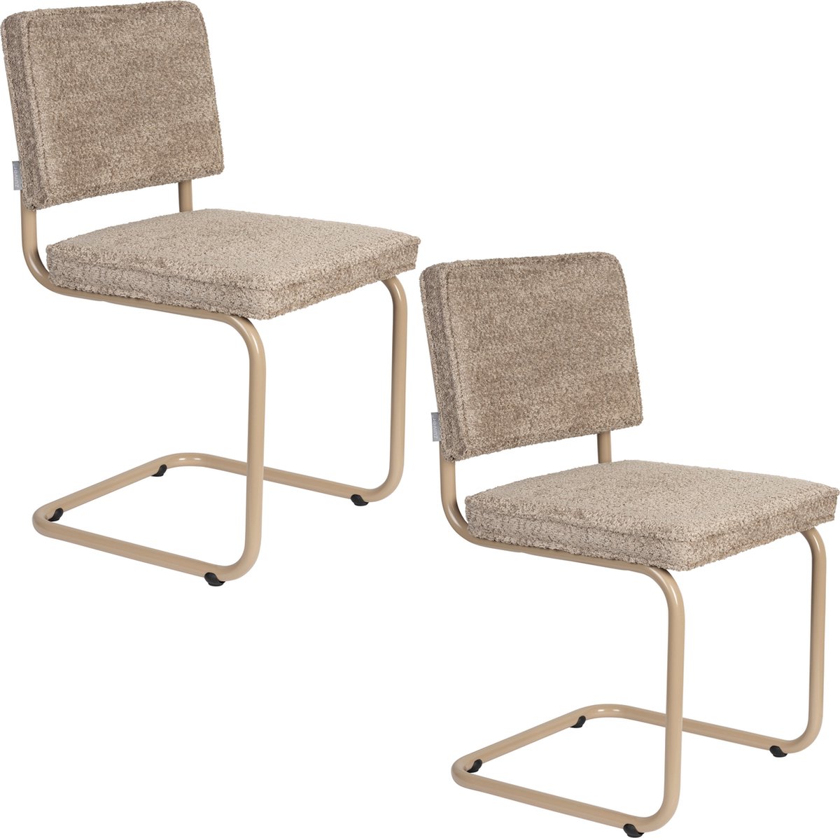 Ridge Soft Eetkamerstoelen Beige - Set van 2