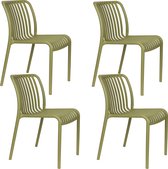 Housecraft Living Mante Chaises de jardin Plastique Vert - Set de 4