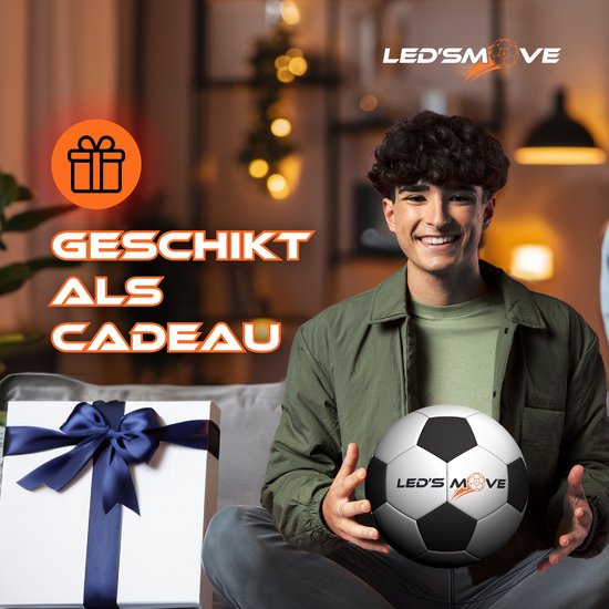Voetbal Lumineux LedsMove | Boule Lumineuse avec Lumière | Ballon de football LED | Brillent dans le noir | Jouets lumineux | Balle Taille 5 - Modèle LS2 Traditionnel