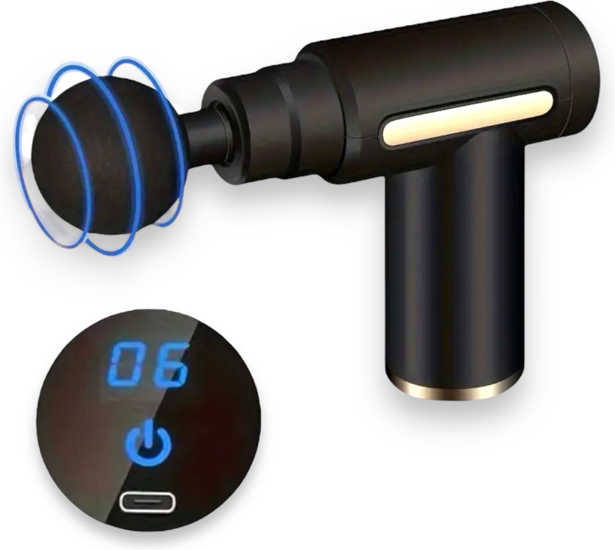 Kinky Pleasure® Draagbare Mini Massage Gun - Krachtige Spier Massage en Ontspanning
