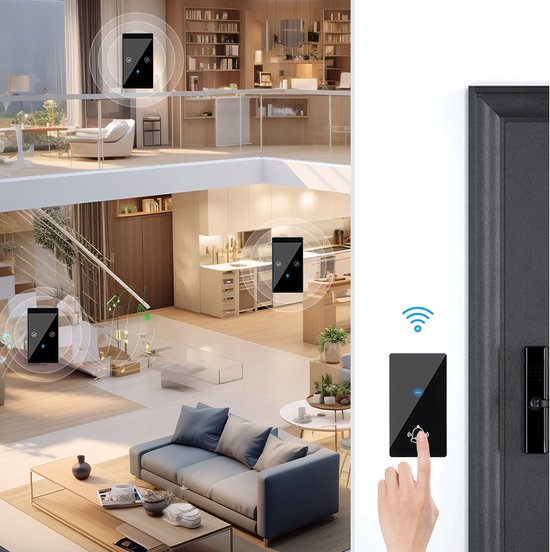 Draadloze deurbel-2 plug-in ontvangers-Doordringbare obstakels 80 meter-Herinnering knipperend licht-IP44 waterdicht-38 melodieën-Instelbaar volume-Geen batterijen nodig — afbeelding 3