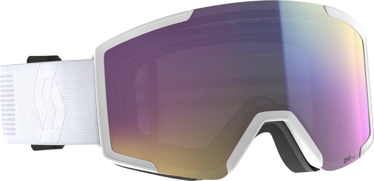 Scott Shield Skibril - Wit/Chroom