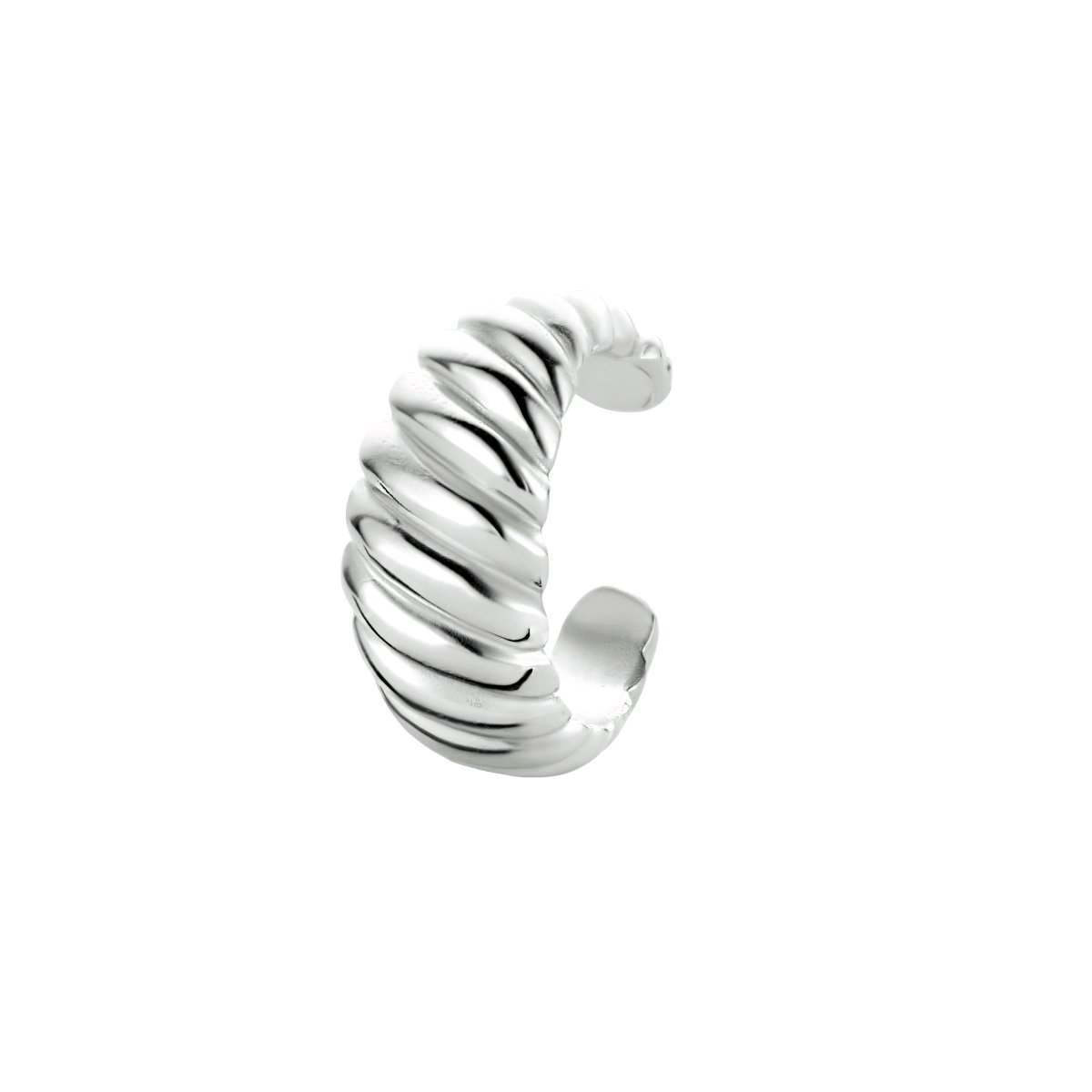 earcuff 12,5 mm zilver gerhodineerd