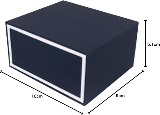 Rolin Roly 2 stuks marineblauwe halsketting met ledlicht, vierkante vorm, geschenkdozen van fluwelen sieraden, halsketting, geschenkdoos voor oorbellen, bruiloft, verlofje
