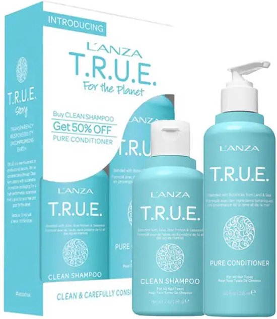 L'ANZA TRUE For The Planet Set Schone Shampoo 56g + Pure Conditioner 236ml