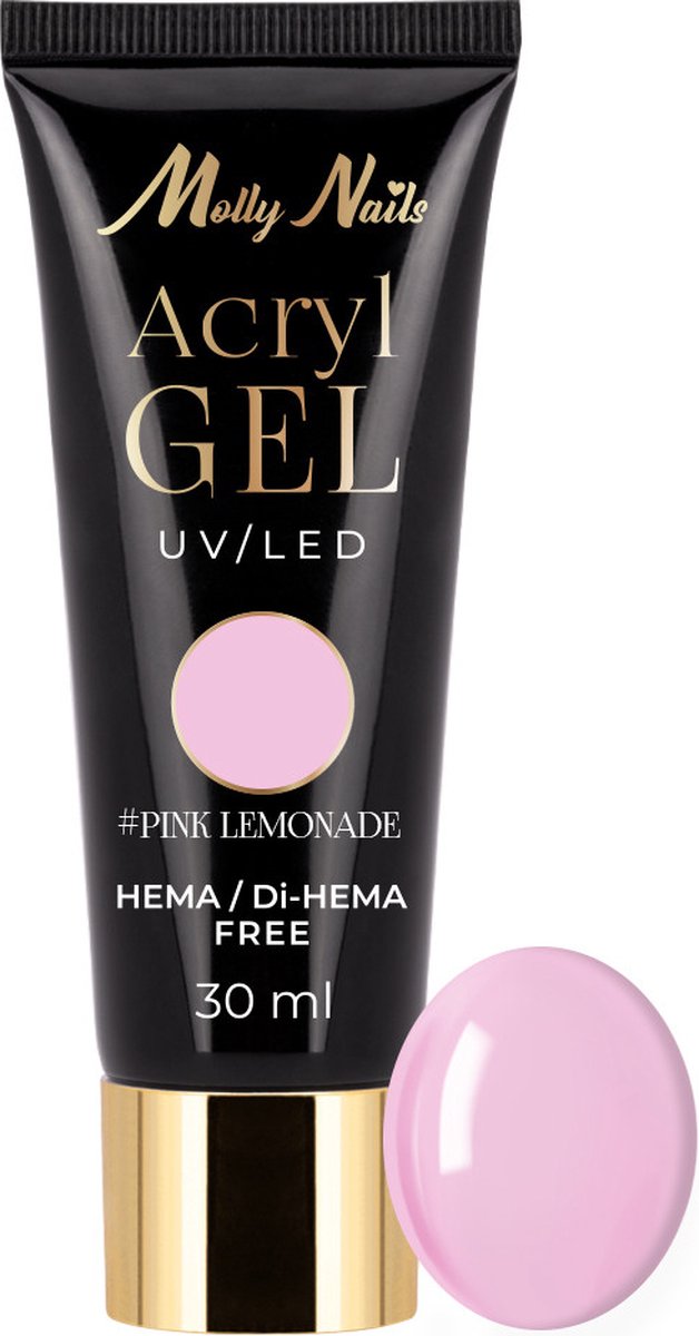 Goedkoopste Acrylgel Molly Nails Pink Lemonade 30ml Hema/DiHema vrij gelnagels - gel - acrylgel - polygel - nagels - manicure - nagelverzorging - nagelstyliste - buildergel - builder - uv / led - opbouwnagels - 30ml - Caramdia