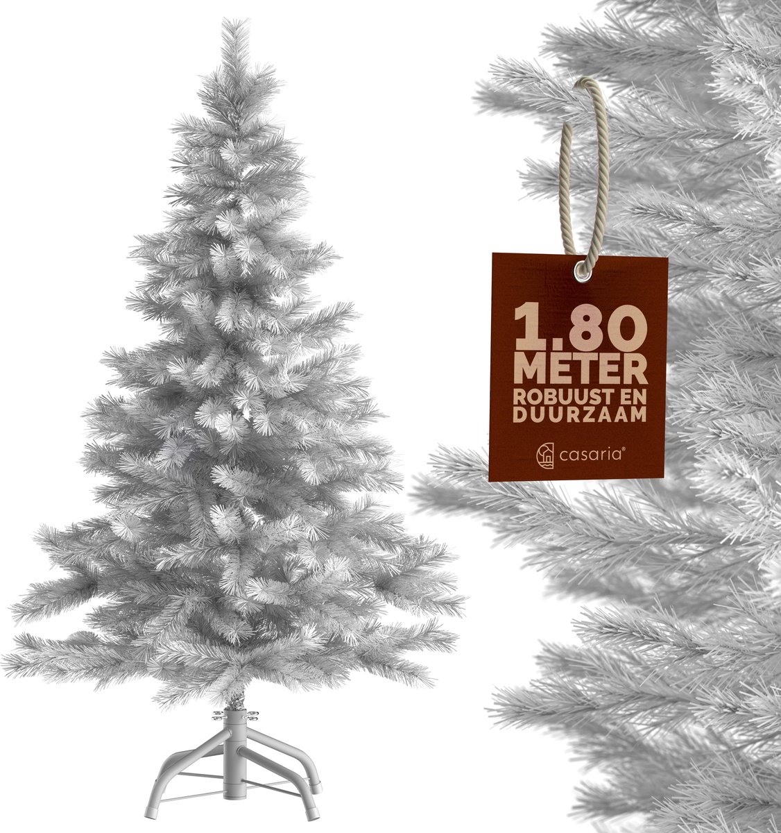 Casaria Kunstkerstboom - Metalen Voet 705 Takpunten 180cm - Wit – foto 5