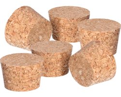 CM Hobby/diy kurken - 6x - 3 x 2 cm - knutsel kurk - hobby en creatief