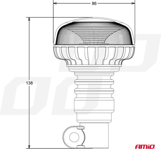 Justech 2pcs Gyrophare LED Orange, 12V E-mark E9 24 LEDs Lumière