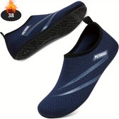 Nivard Waterschoenen Voor Kinderen & Volwassenen - Aqua Shoes - Aquaschoenen - Afzwemschoenen - Zwemles Schoenen - Blauw - 38