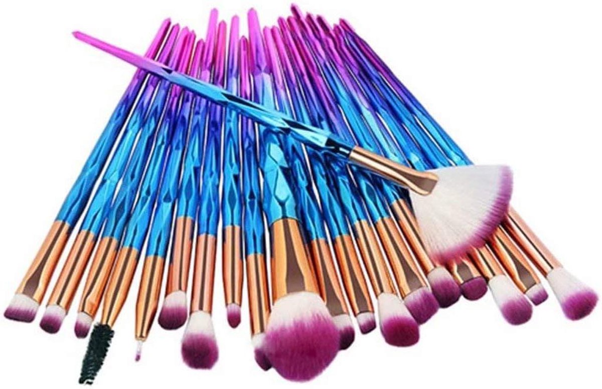 Make-up kwasten set - Professionele beauty tools - 20 stuks - Paars