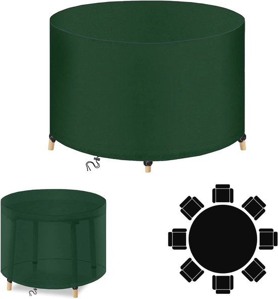 Ronde Tuintafelhoes, Ronde Terrasmeubelhoes, 420d Oxford-Stof, Waterdicht, Winddicht, Koudebescherming En Uv-Tuinmeubelhoes, Geschikt Voor Ronde Tafel
