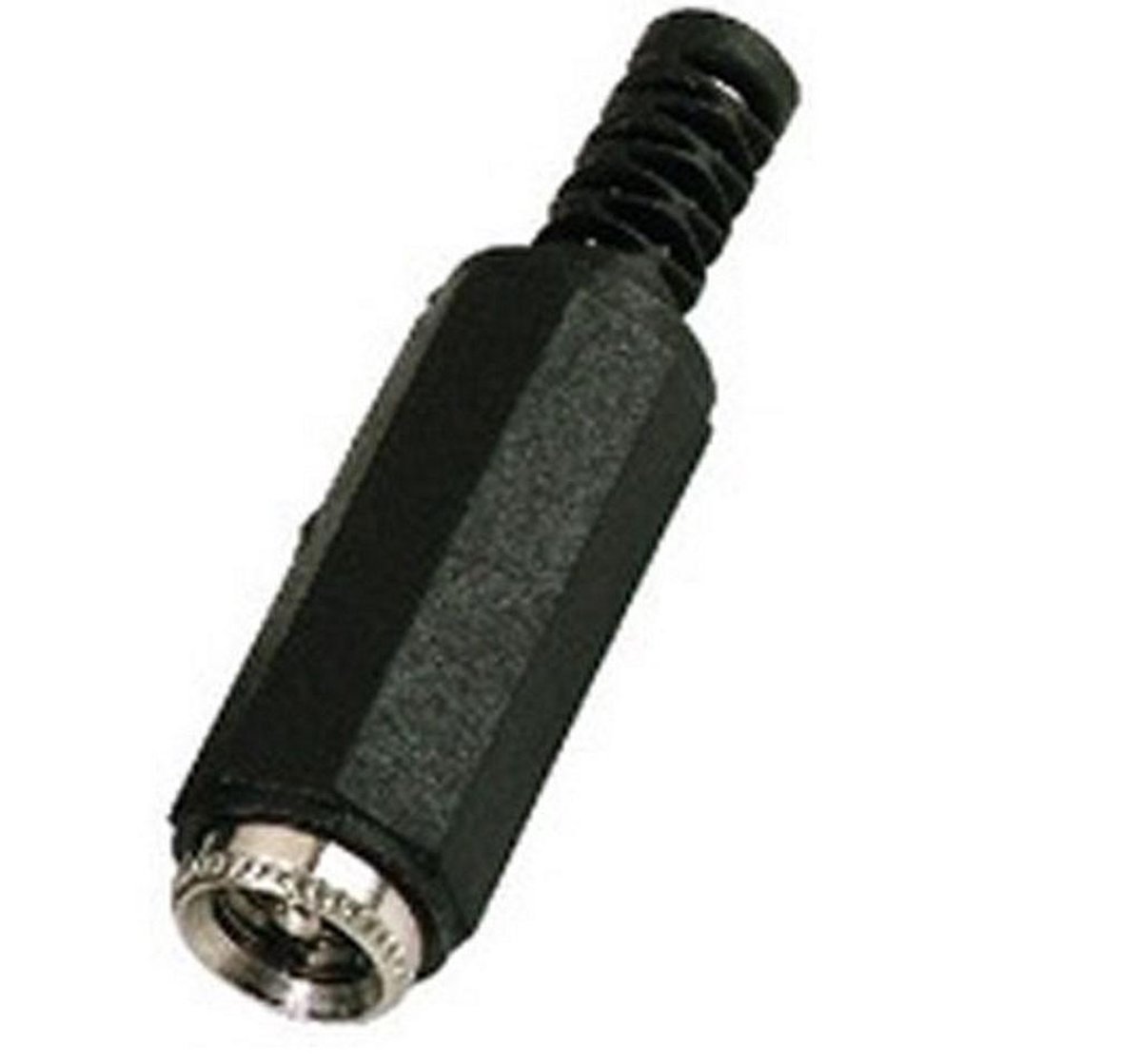 Soldeerbare DC socket 5,5 x 2,1mm met knikbeschermer