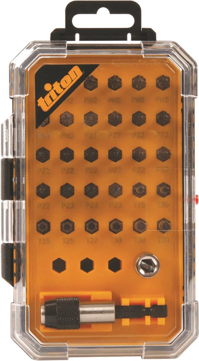 Triton Schroefbit Impact Set - 32-delig - Hoogwaardige S2 Staal - Magnetische Houder - Dopadapter