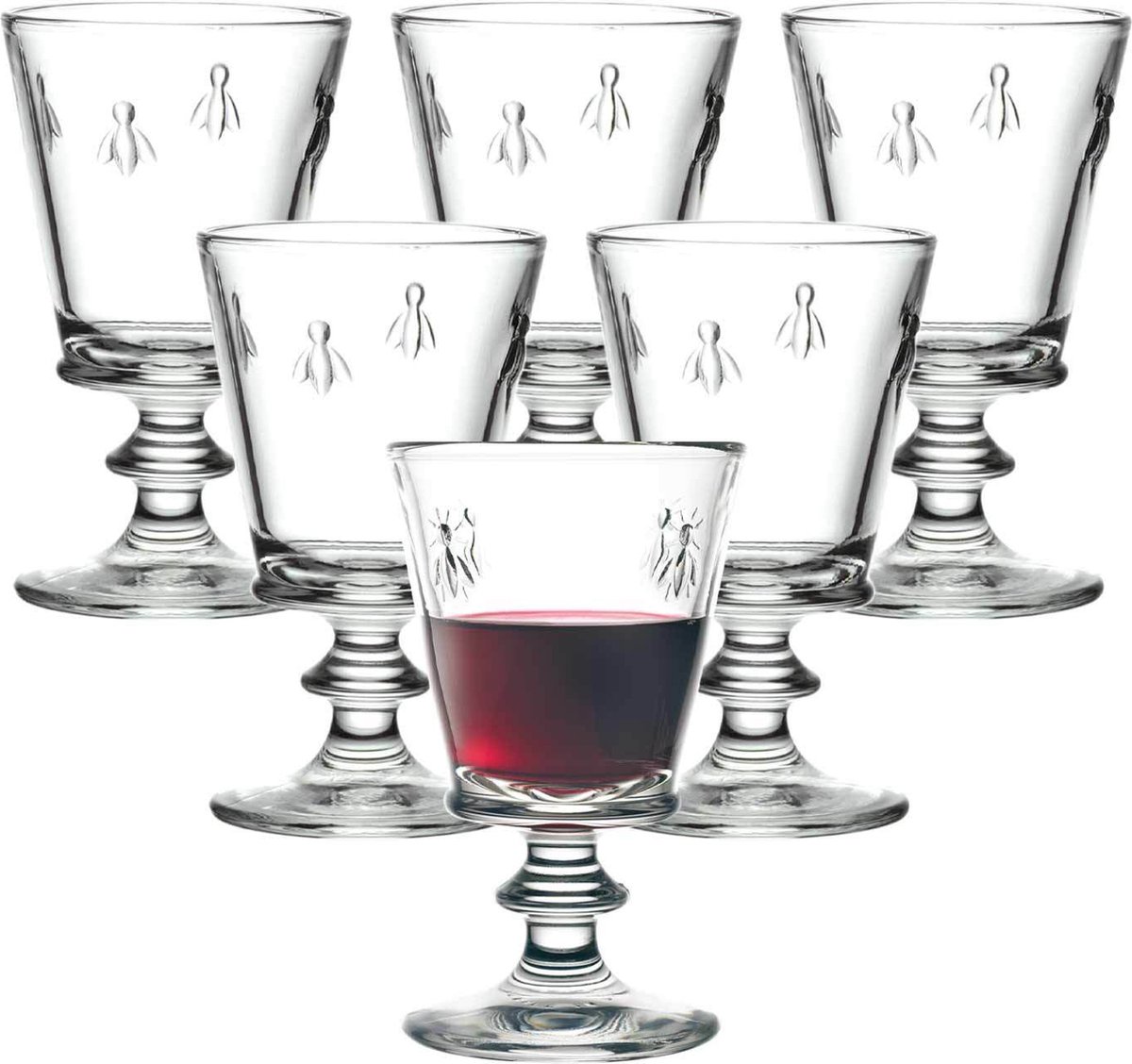 La Rochère bee - wijnglas abeille - 24 cl - set van 6 - H 14 cm
