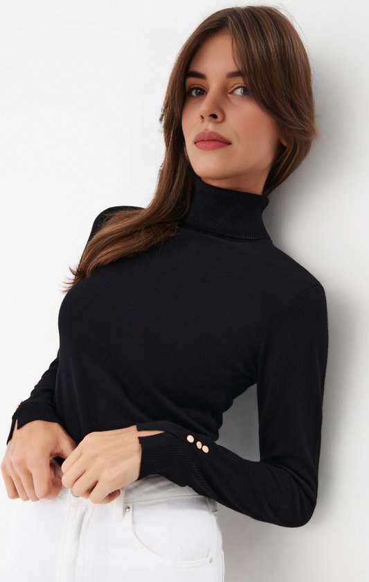 Pull Femme / Pull col roulé | Noir | Taille S