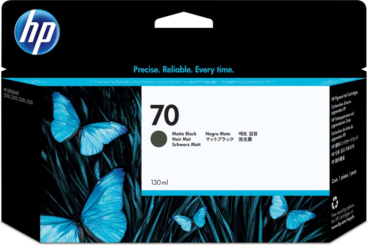HP C 9448 A inktpatroon mat zwart Vivera No. 70