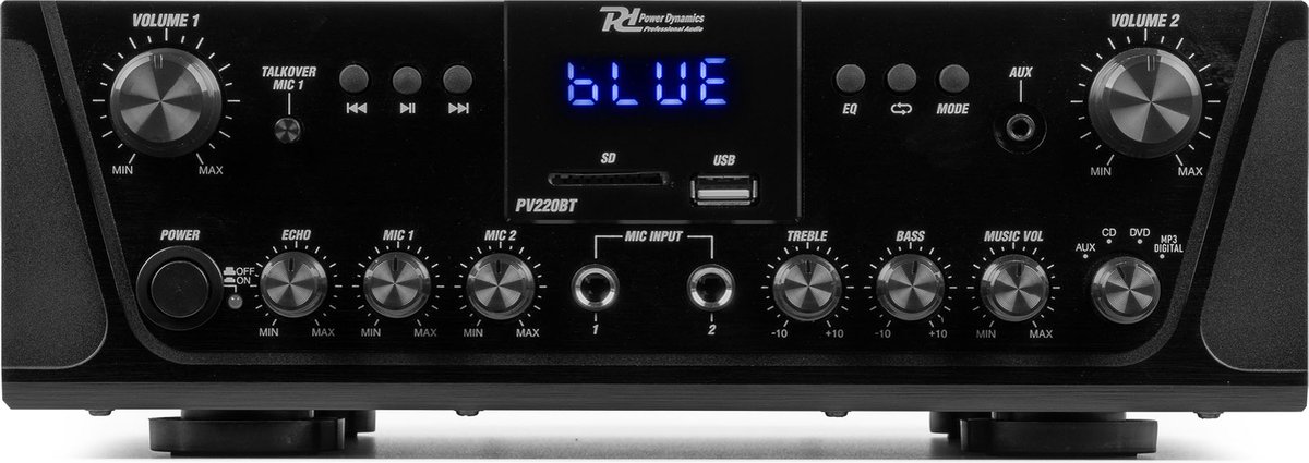 Geluidsinstallatie met Bluetooth - PV220BT 2-zone versterker audio + 2 BGO40 witte 4'' speakers thumbnail 6