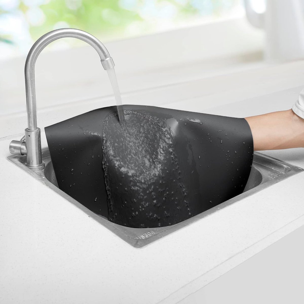Siliconen mat voor aanrecht, hittebestendige antislip tafelmat om heteluchtfriteuse op te plaatsen, aanrechtbeschermer, dikte 2 mm, XL