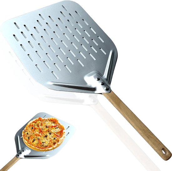 RVS Pizza Schep Rechthoekig 30-120 Geperforeerd - Gold Horeca Equipment B.V