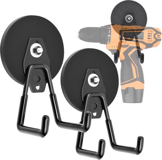 Starke Magnet-Haken (2er Pack) - Heavy Duty Mit Gummibeschichtung - Für Tür, Kühlschrank & Schrank