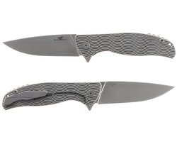 Black Eagle Wave Full Titanium Flipper Zakmes - Grijs