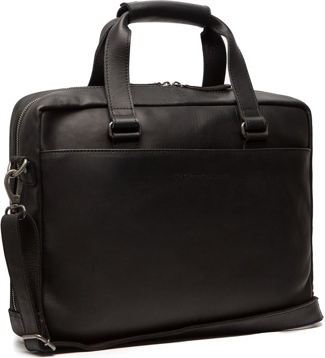 The Chesterfield Brand - Leren Laptoptas Zwart Manhattan