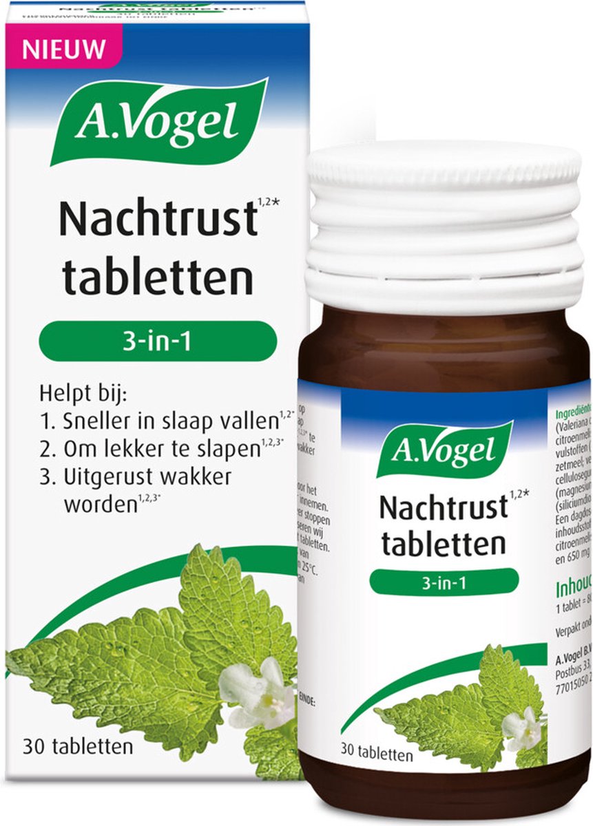 A.Vogel Dormeasan Nachtrust 3 In 1 - 2 x 30 tabletten - Voordeelverpakking