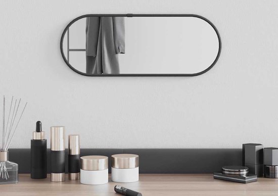 vidaXL Wandspiegel barok stijl 50 cm zwart
