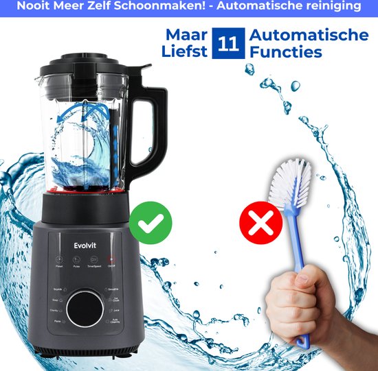 Evolvit 3-in-1 Blender, Soepmaker & Smoothiemaker - 1200W - Blender - Blenders - Smoothiemakers - Cadeau van Evolvit — afbeelding 4
