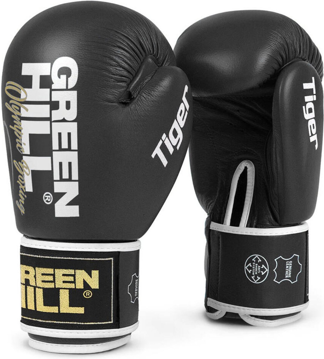Green Hill Tiger 2.2 Bokshandschoenen - Leer - Zwart (Beschikbaar in verschillende maten)