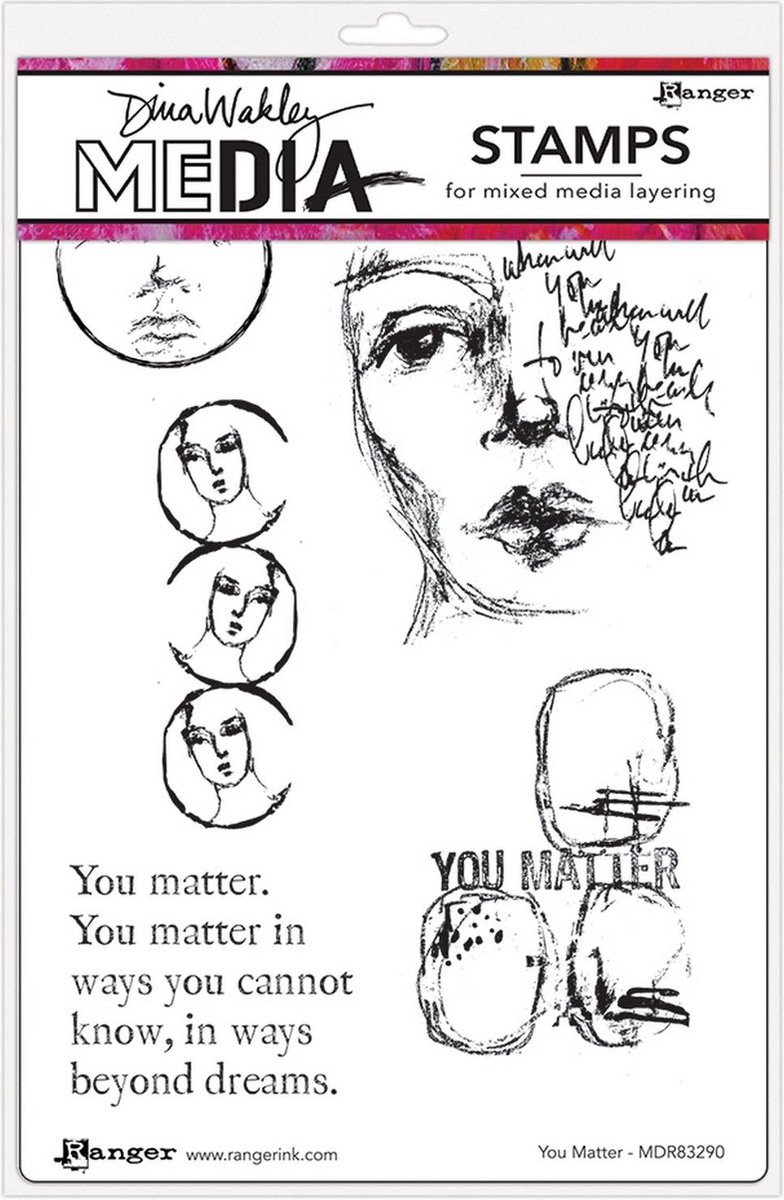 Ranger • Dina Wakley MEdia Cling Stamps You Matter
